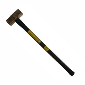 Sledgehammer with a black handle.