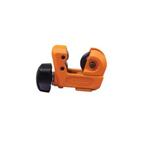 Orange mini pipe cutter with black knob