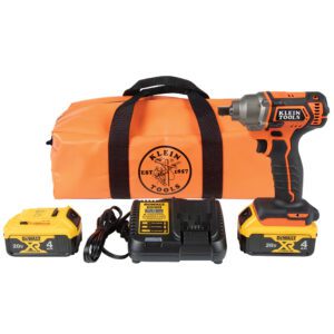 Klein Tools cordless impact wrench kit with batteries