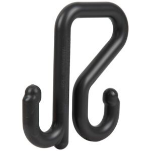 Pair of black S-shaped utility hooks