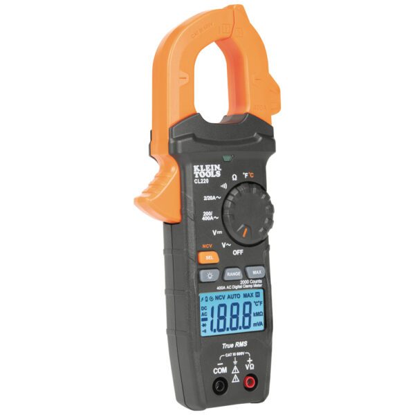 Digital Clamp Meter, AC Auto-Ranging 400 Amp with Temp - Image 6