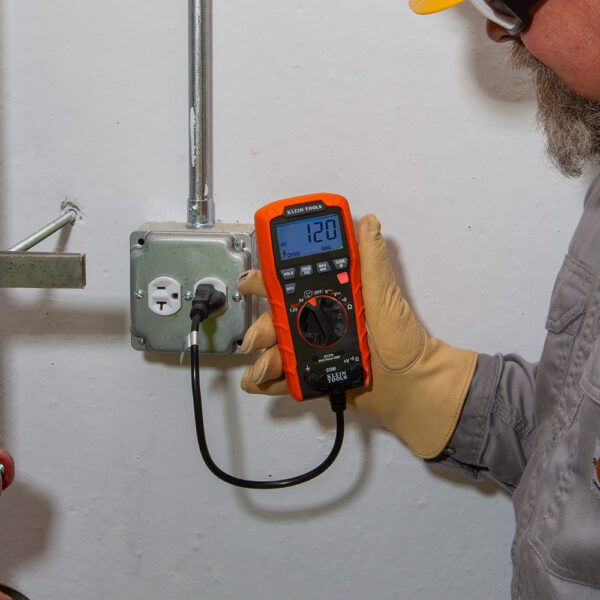 Auto-Ranging Digital Multi-Tester with Standard/GFCI Receptacle Tester - Image 3