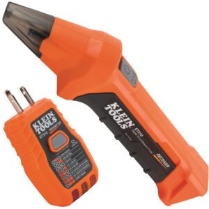 Orange electrical circuit tracer and tester tools.