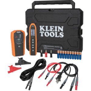 Klein Tools electrical testing kit with accessories.