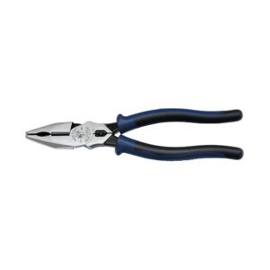 Blue-handled steel combination pliers