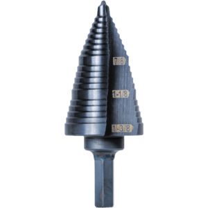 Hex-shank conical step drill bit