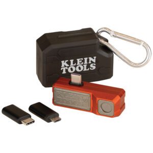 Klein Tools magnetic charging keychain with adapters