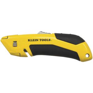 Yellow and black utility knife, closed position.