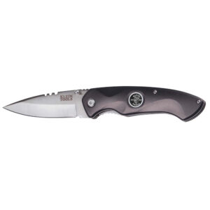 Klein Tools folding pocket knife with gray handle