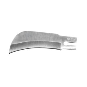 Curved metal blade with "Klein" engraving.