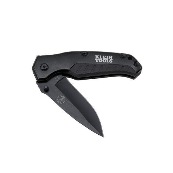 Pocket Knife, Black, Drop Point Blade - Image 2