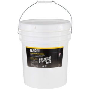 White bucket of Klein Tools synthetic wax.