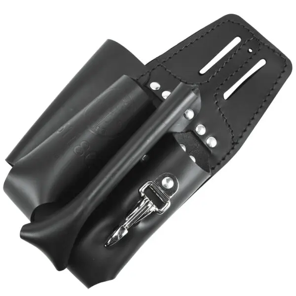 Black Leather Tool Pouch for Belts - Image 4