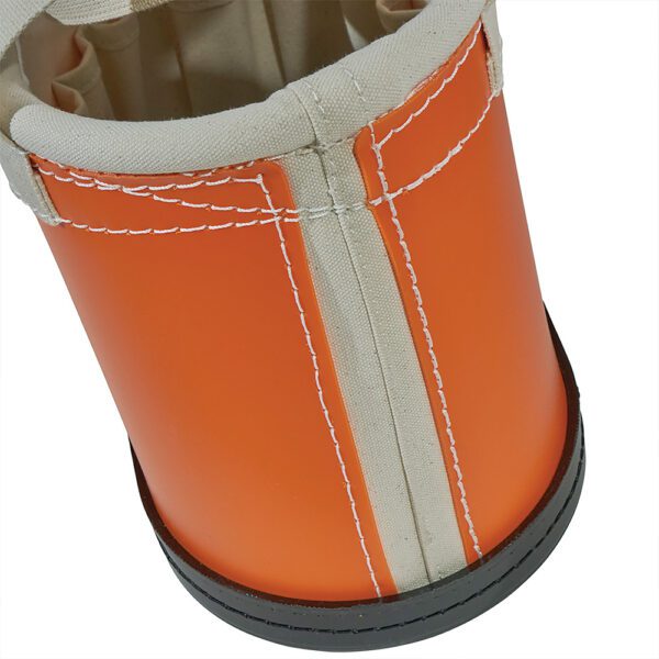 Hard-Body Bucket, 14-Pocket Oval Bucket, Orange/White - Image 3