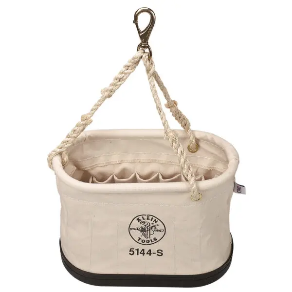 Canvas Bucket, 15-Pocket Oval Bucket with Swivel Snap