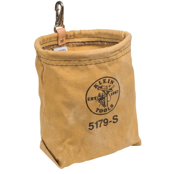 Tool Pouch, Water-Repellent Bag with Snap Clip, 7.5 x 7 x 3.5-Inch