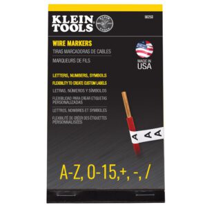 Klein Tools wire markers pack, A–Z labels