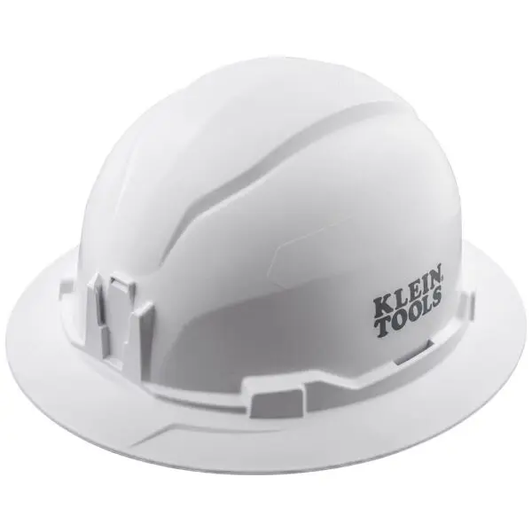 Hard Hat, Non-Vented, Full Brim Style, White