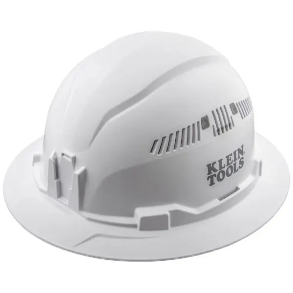 Hard Hat, Vented, Full Brim Style, White