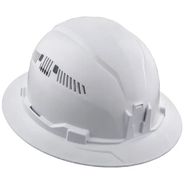 Hard Hat, Vented, Full Brim Style, White - Image 2