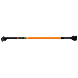 Orange adjustable load bar for cargo securing.