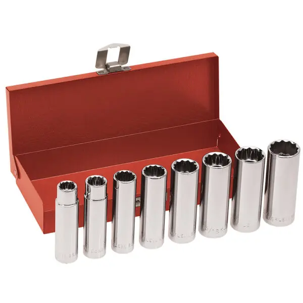 1/2-Inch Drive Deep Socket Wrench Set, 8-Piece