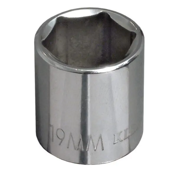 19 mm Metric 6-Point Socket, 3/8-Inch Drive