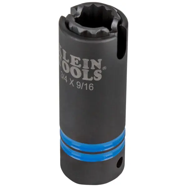 3-in-1 Slotted Impact Socket, 12-Point, 3/4 and 9/16-Inch