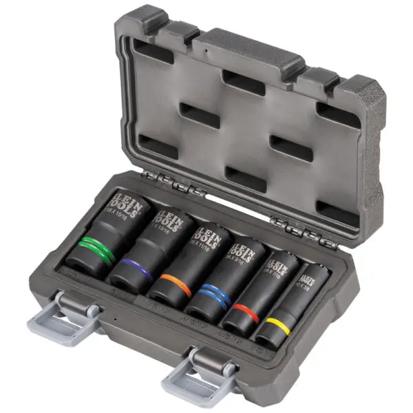 2-In-1 Slotted Impact Socket Set, 12-Point, 6-Piece