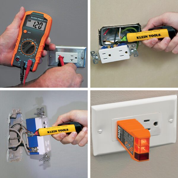 Test Kit with Multimeter, Non-Contact Volt Tester, Receptacle Tester - Image 2