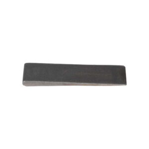 Rectangular dark gray metal bar on white.