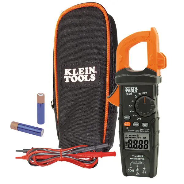 Digital Clamp Meter, True RMS, AC Auto-Ranging, 600 Amps